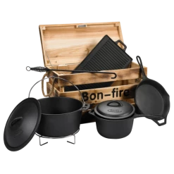 Bon-Fire Tilbehørssæt Med Gryder, Pander, Bordskåner Og Lågeløfter