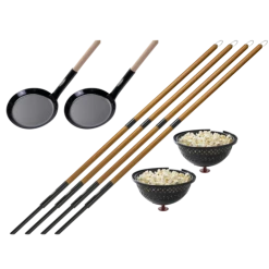 Bon-Fire Tilbehørssæt Med 4 Snobrødspinde, 2 Pandekagepander Og 2 Poptop