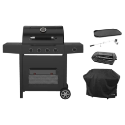 Dangrill Heimdal 410 PS Gasgrill Med Betræk, Rotisseri, Kurv Og Grillbakke