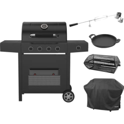 Dangrill Heimdal 410 PS Gasgrill M/overtræk, Grillpande, Rotisseri Og Rotisserikurv